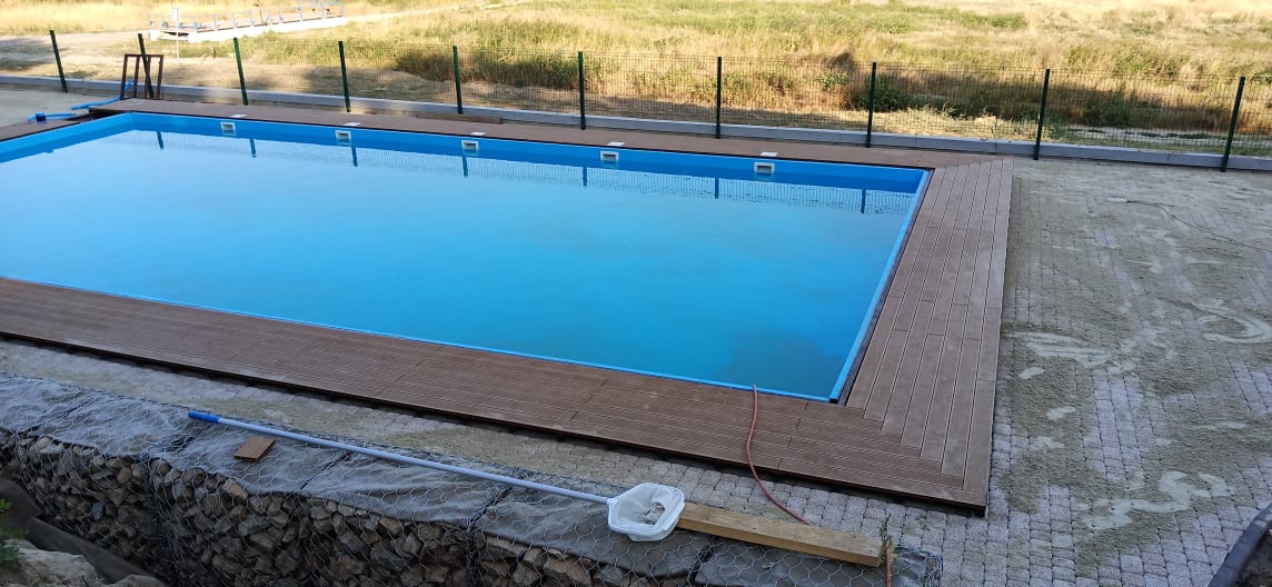 the private outdoor steel structure swimming pool  project